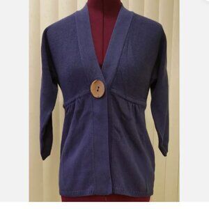 BODEN WOMEN'S 100% COTTON KNIT ONE BUTTON CARDIGAN REGATTA WK733 - US 2